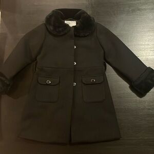 Janie and Jack 
Black coat 
Size 3-4